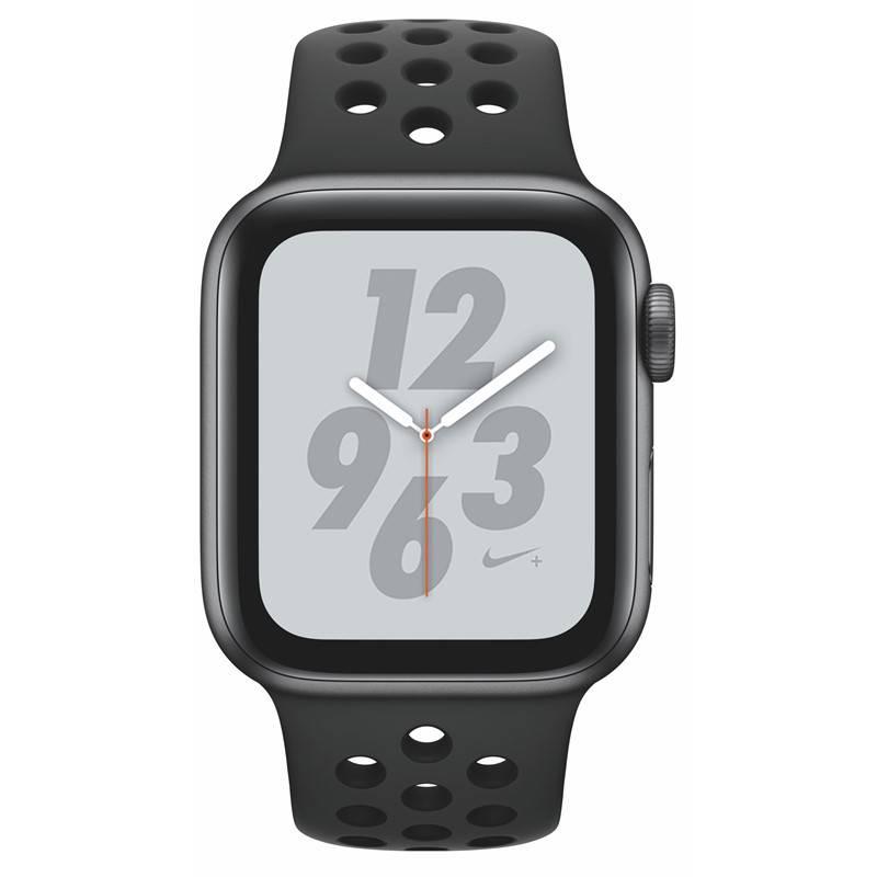 Chytré hodinky Apple Watch Nike Series 4 GPS 40mm pouzdro z vesmírně šedého hliníku - antracitový černý sportovní řemínek Nike