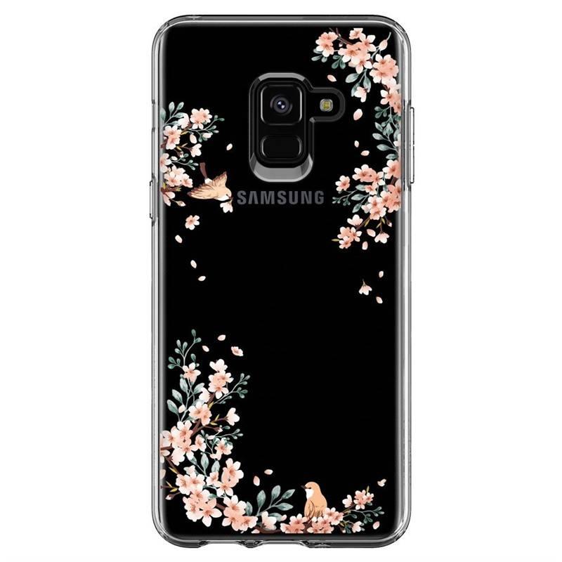 Kryt na mobil Spigen Liquid Crystal Blossom pro Samsung Galaxy A8 - příroda