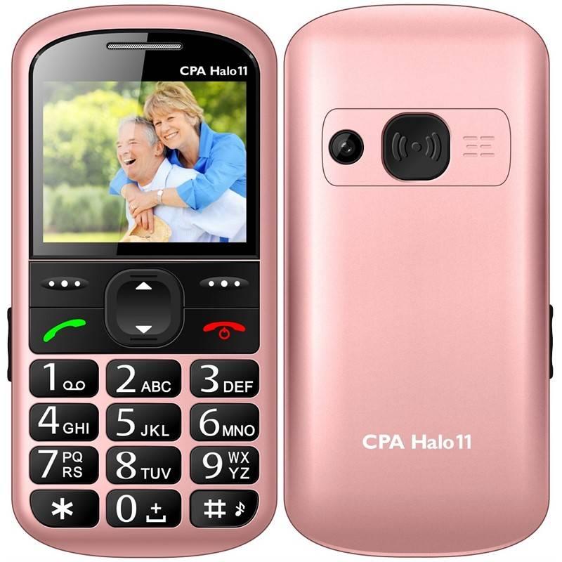 Mobilní telefon CPA Halo 11 růžový, Mobilní, telefon, CPA, Halo, 11, růžový