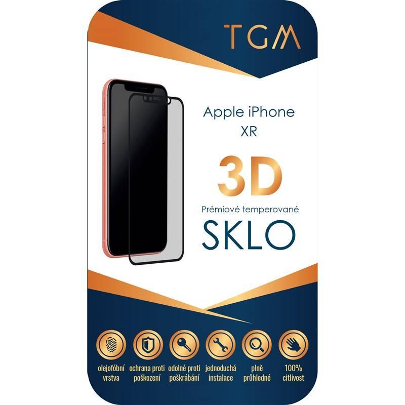 Ochranné sklo TGM 3D pro Apple iPhone XR černé, Ochranné, sklo, TGM, 3D, pro, Apple, iPhone, XR, černé