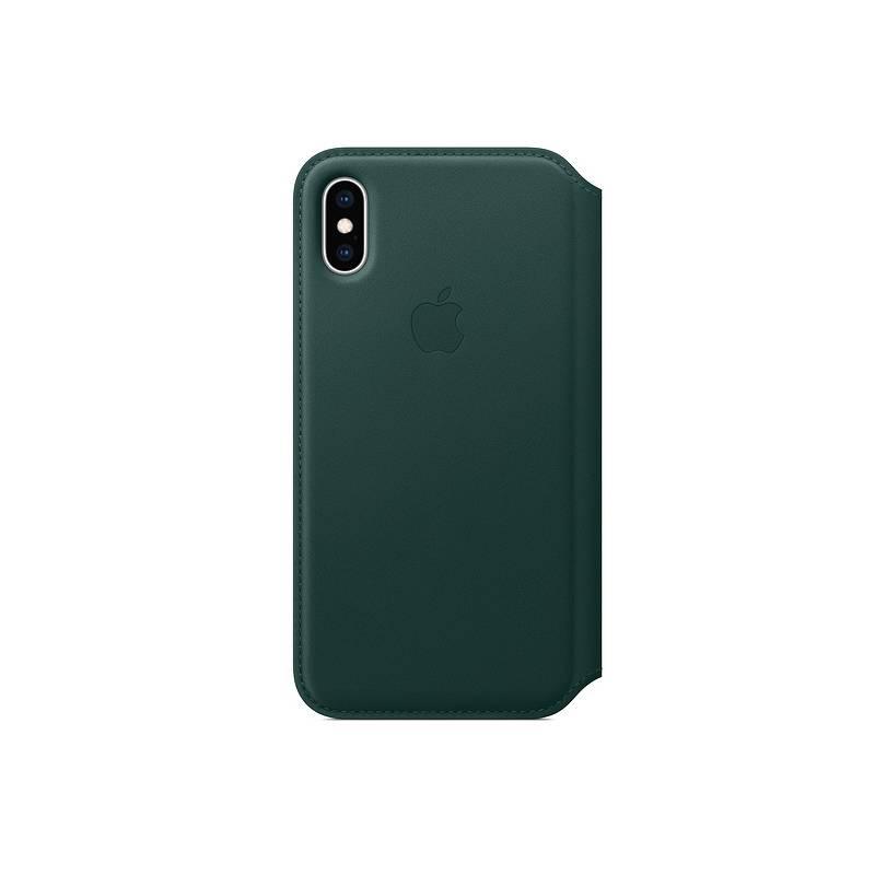 Pouzdro na mobil flipové Apple Leather Folio pro iPhone Xs - piniově zelené, Pouzdro, na, mobil, flipové, Apple, Leather, Folio, pro, iPhone, Xs, piniově, zelené