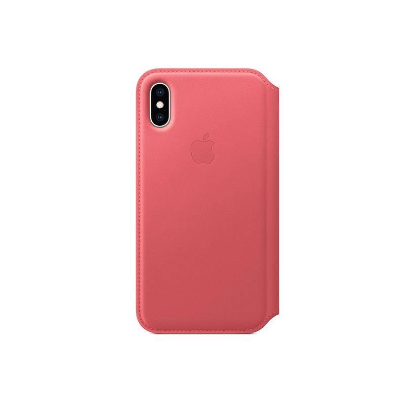 Pouzdro na mobil flipové Apple Leather Folio pro iPhone Xs - pivoňkově růžové, Pouzdro, na, mobil, flipové, Apple, Leather, Folio, pro, iPhone, Xs, pivoňkově, růžové