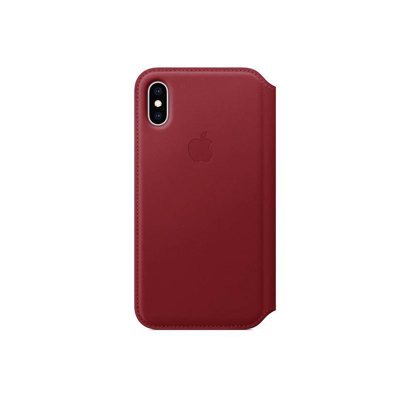 Pouzdro na mobil flipové Apple Leather Folio pro iPhone Xs - RED červené, Pouzdro, na, mobil, flipové, Apple, Leather, Folio, pro, iPhone, Xs, RED, červené