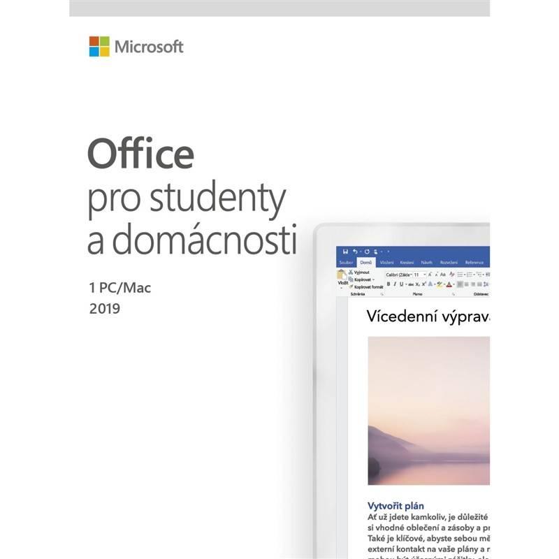 Software Microsoft Office 2019 pro studenty a domácnosti CZ