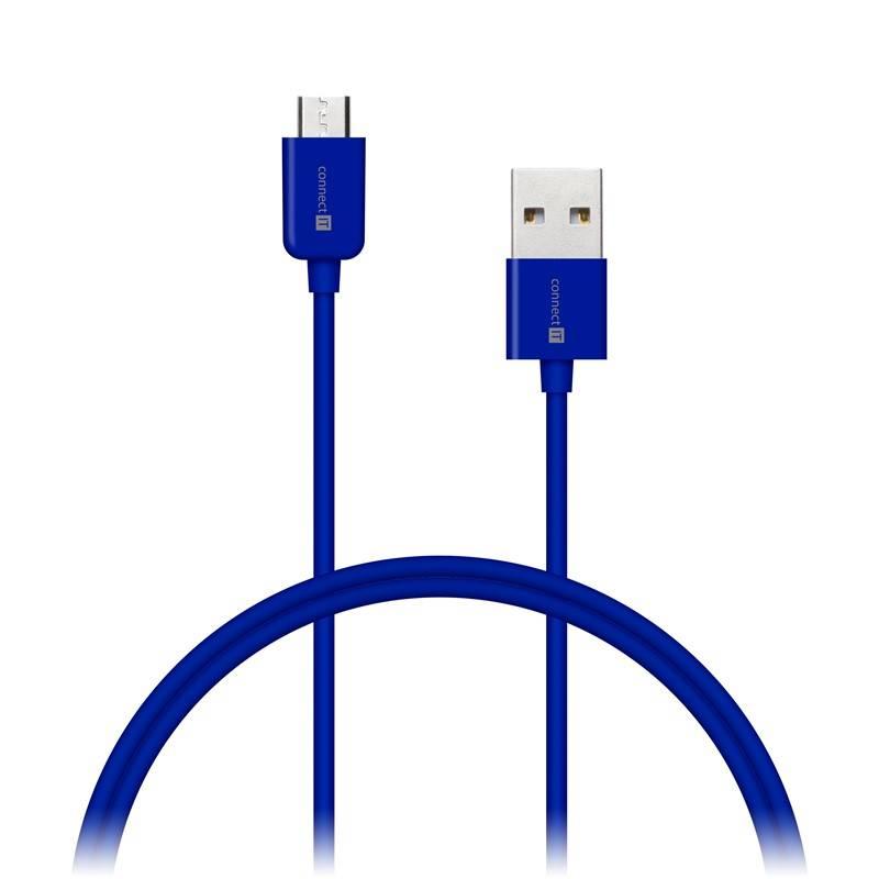 Kabel Connect IT Wirez USB micro USB, 1m modrý