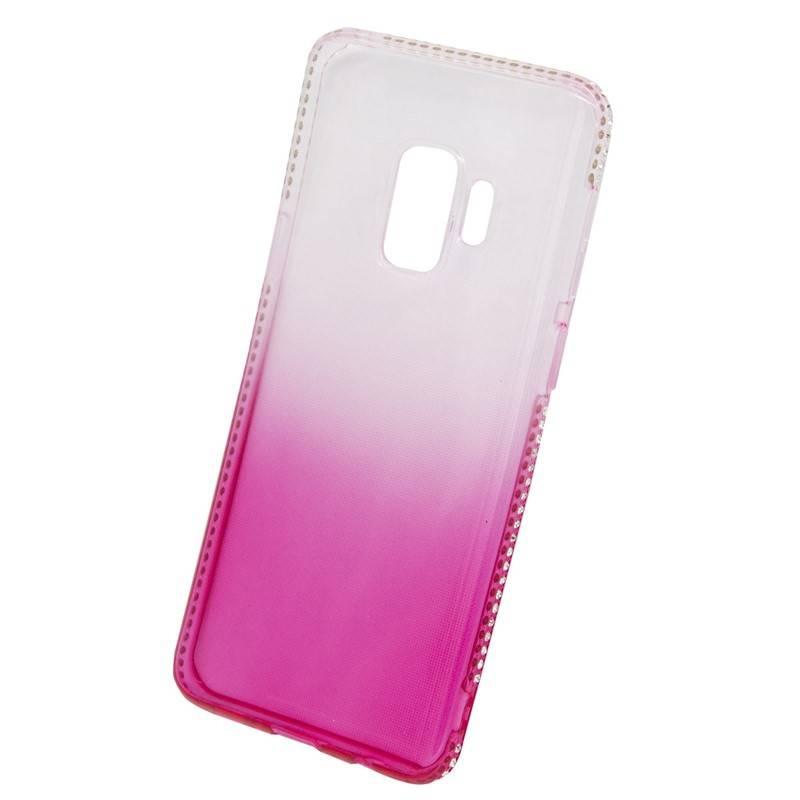 Kryt na mobil Beeyo Diamond Frame pro Samsung Galaxy S9 růžový