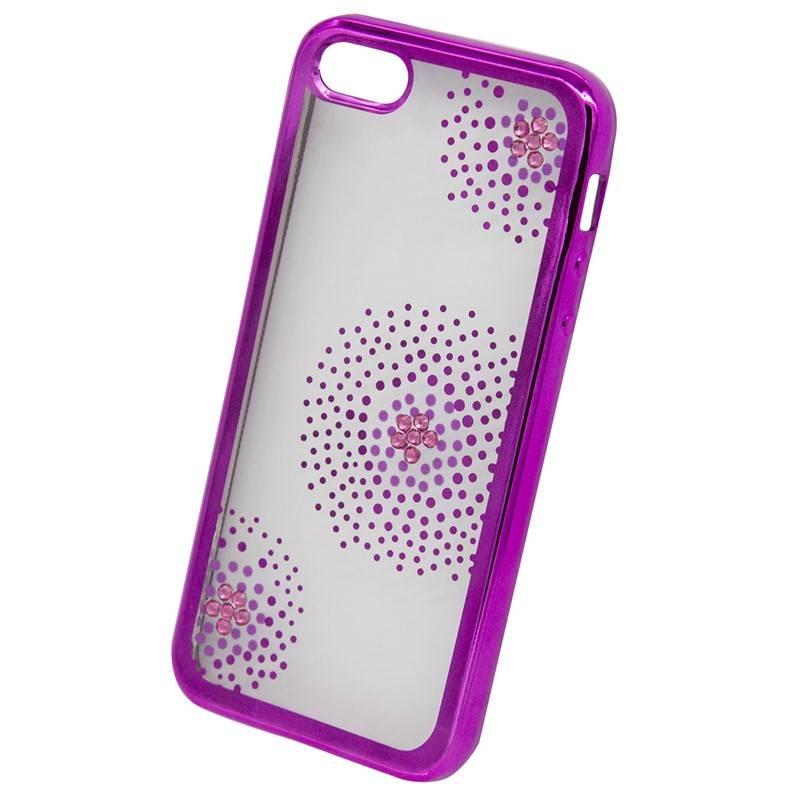 Kryt na mobil Beeyo Flower Dots pro Apple iPhone 5 5s SE růžový
