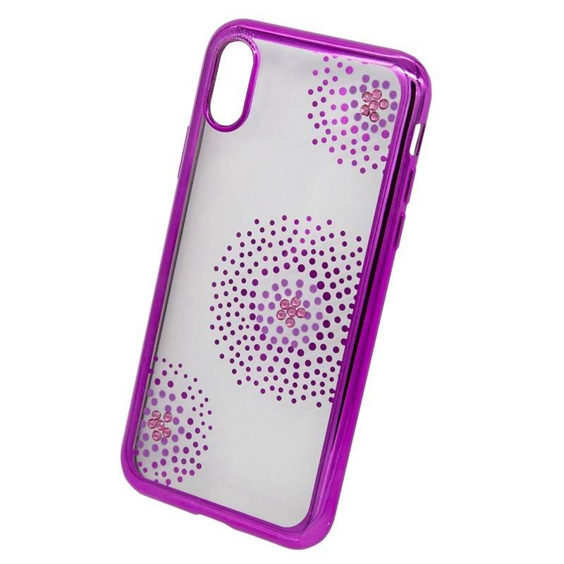 Kryt na mobil Beeyo Flower Dots pro Apple iPhone X Xs růžový