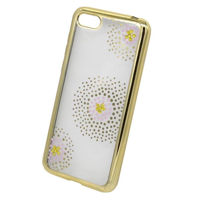 Kryt na mobil Beeyo Flower Dots pro Honor 7S Y5 zlatý