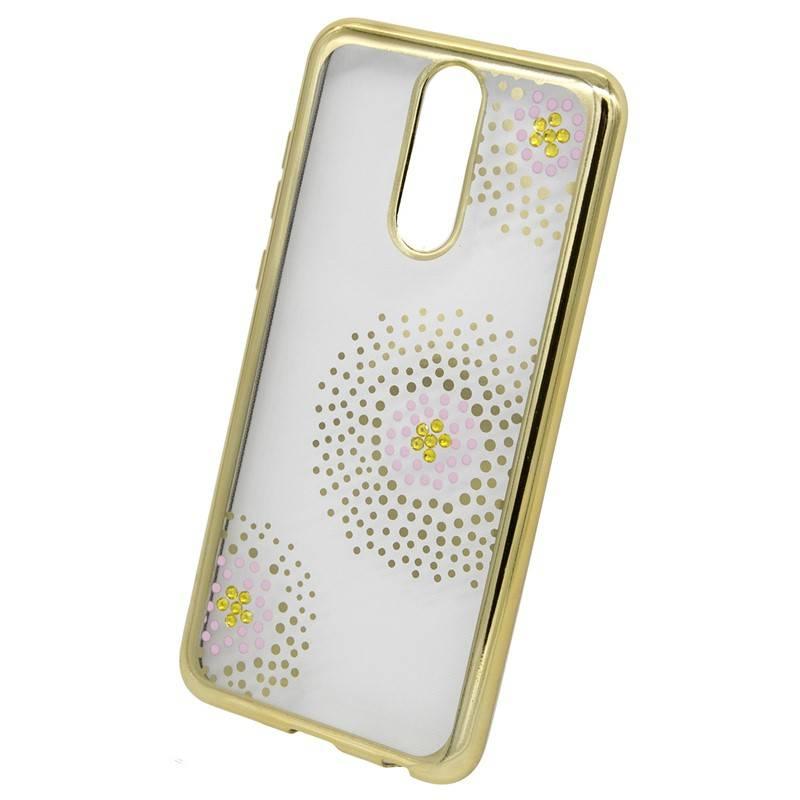 Kryt na mobil Beeyo Flower Dots pro Huawei Mate 10 Lite zlatý