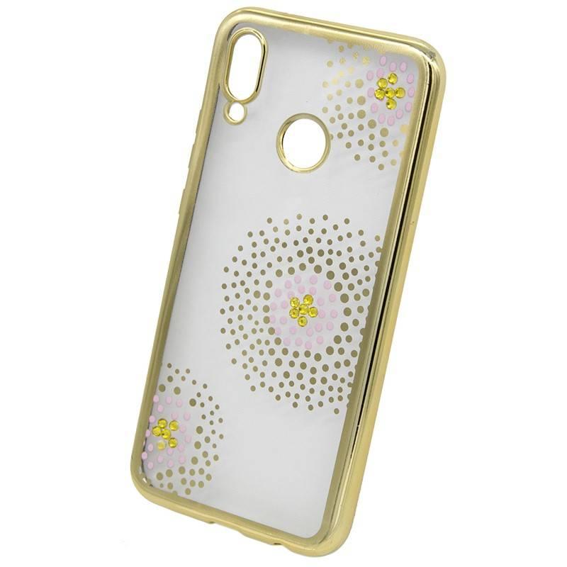 Kryt na mobil Beeyo Flower Dots pro Huawei P20 Lite zlatý