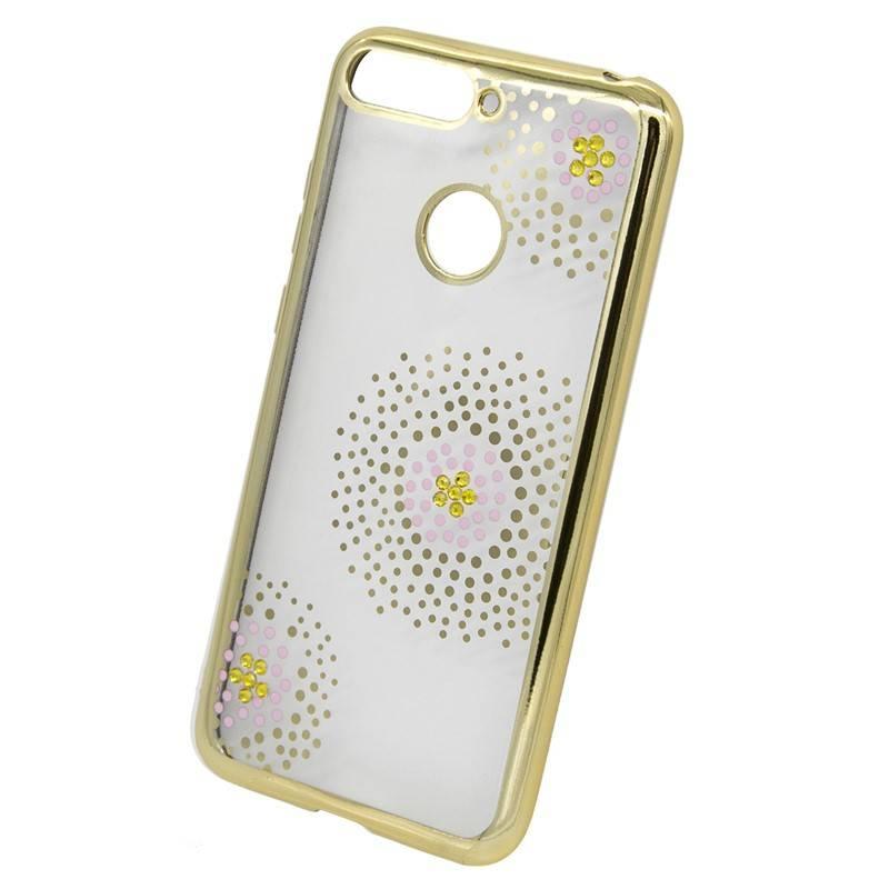 Kryt na mobil Beeyo Flower Dots pro Huawei Y6 Prime zlatý