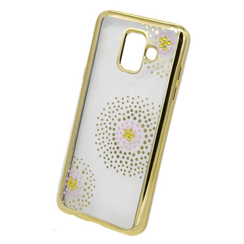 Kryt na mobil Beeyo Flower Dots pro Samsung Galaxy A6 zlatý