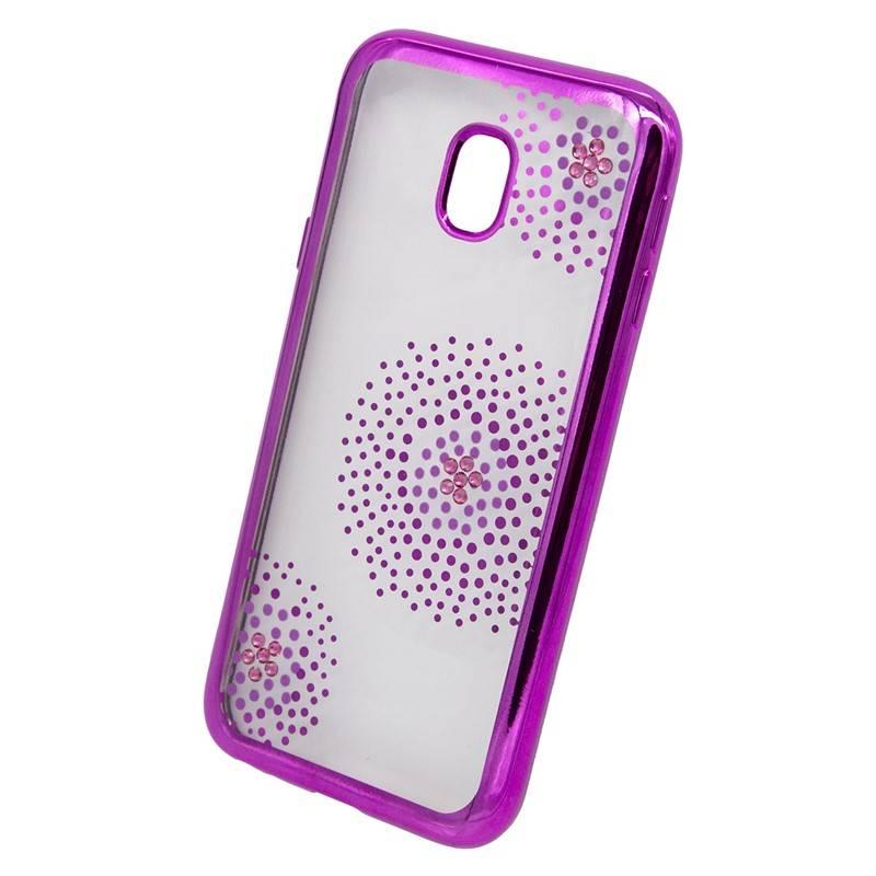 Kryt na mobil Beeyo Flower Dots pro Samsung Galaxy J3 růžový