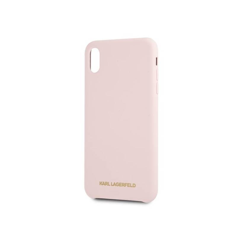 Kryt na mobil Karl Lagerfeld Silicone Case pro Apple iPhone X Xs růžový