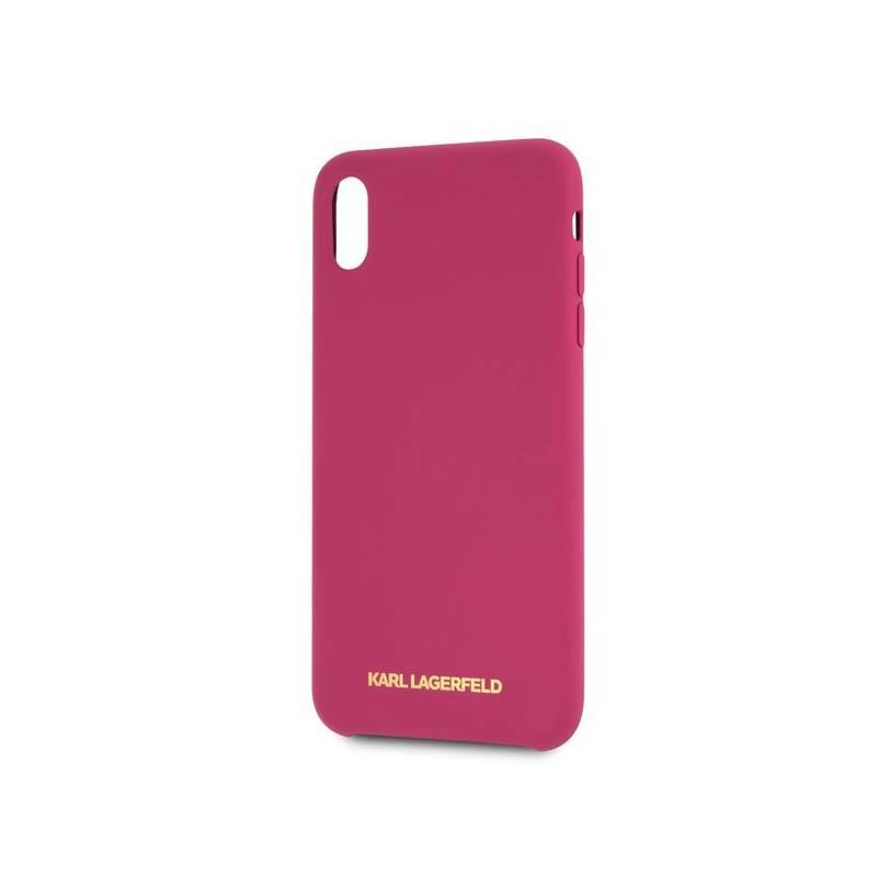 Kryt na mobil Karl Lagerfeld Silicone Case pro Apple iPhone XR - fuchsiový