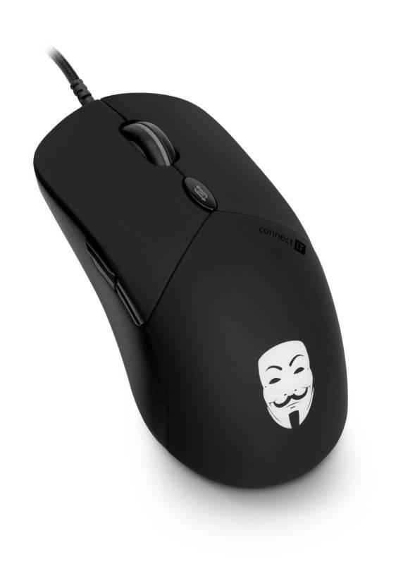 Myš Connect IT Anonymouse černá, Myš, Connect, IT, Anonymouse, černá
