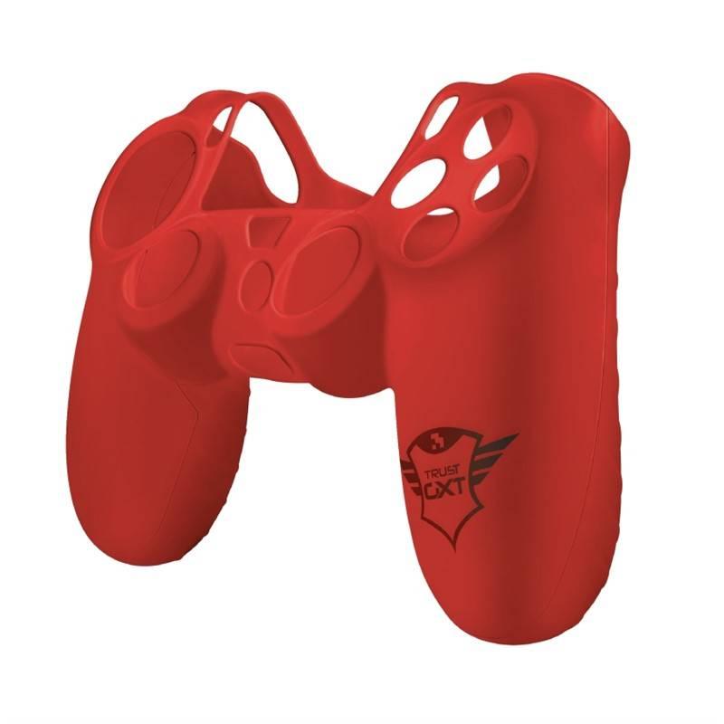Ochranný obal Trust GXT 744R Rubber Skin pro PS4 DualShock 4 červený, Ochranný, obal, Trust, GXT, 744R, Rubber, Skin, pro, PS4, DualShock, 4, červený