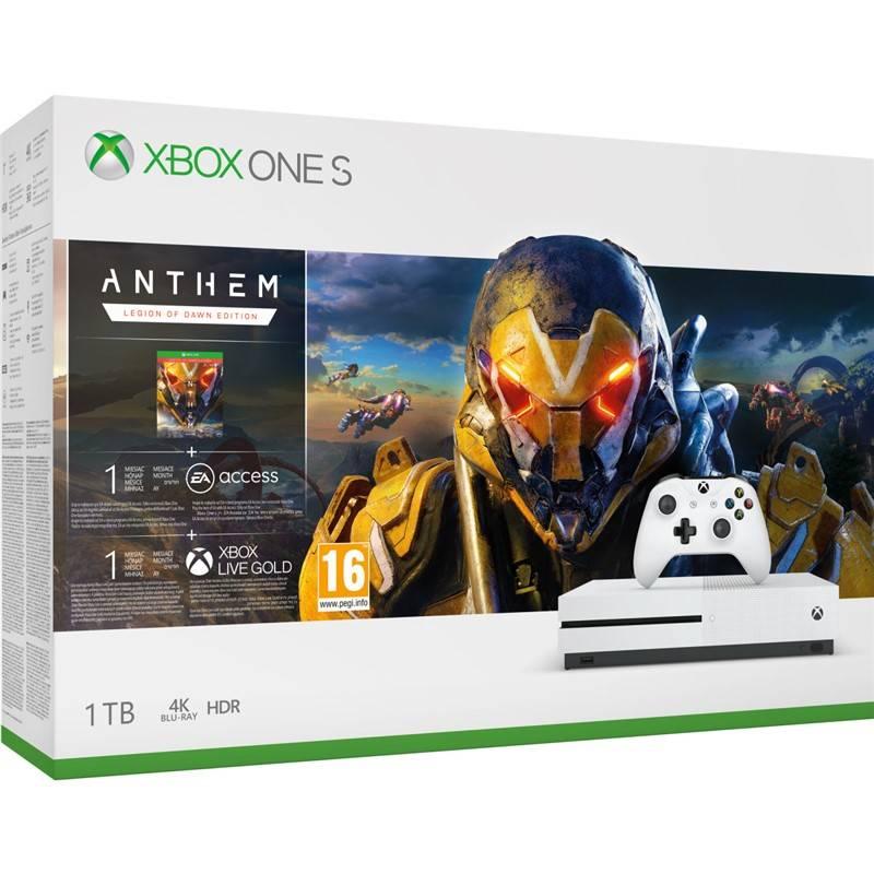 Herní konzole Microsoft Xbox One S 1 TB Anthem: Legion of Dawn Edition