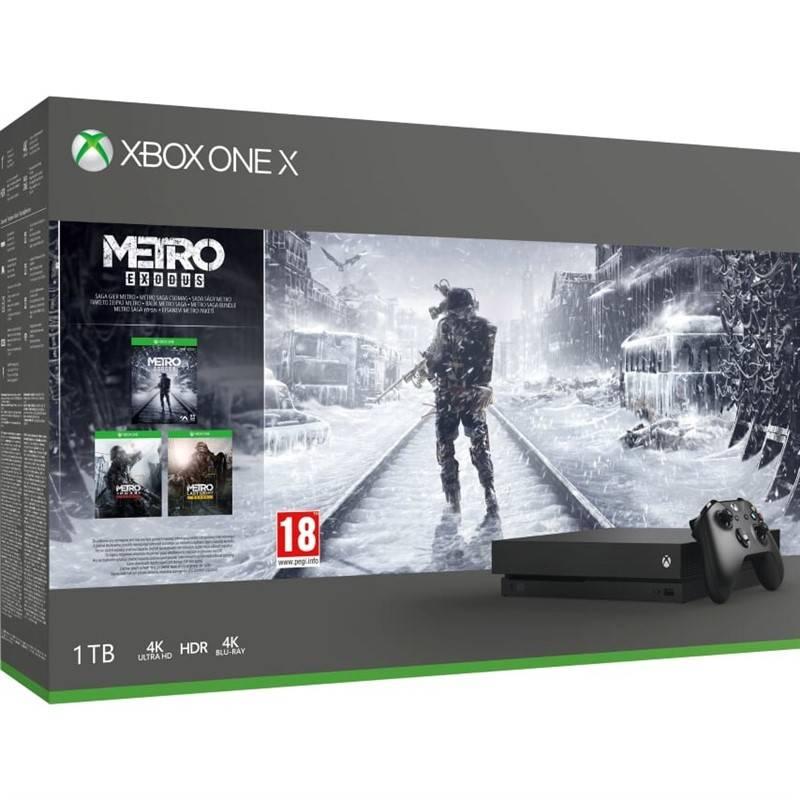 Herní konzole Microsoft Xbox One X 1 TB Metro Exodus, Herní, konzole, Microsoft, Xbox, One, X, 1, TB, Metro, Exodus