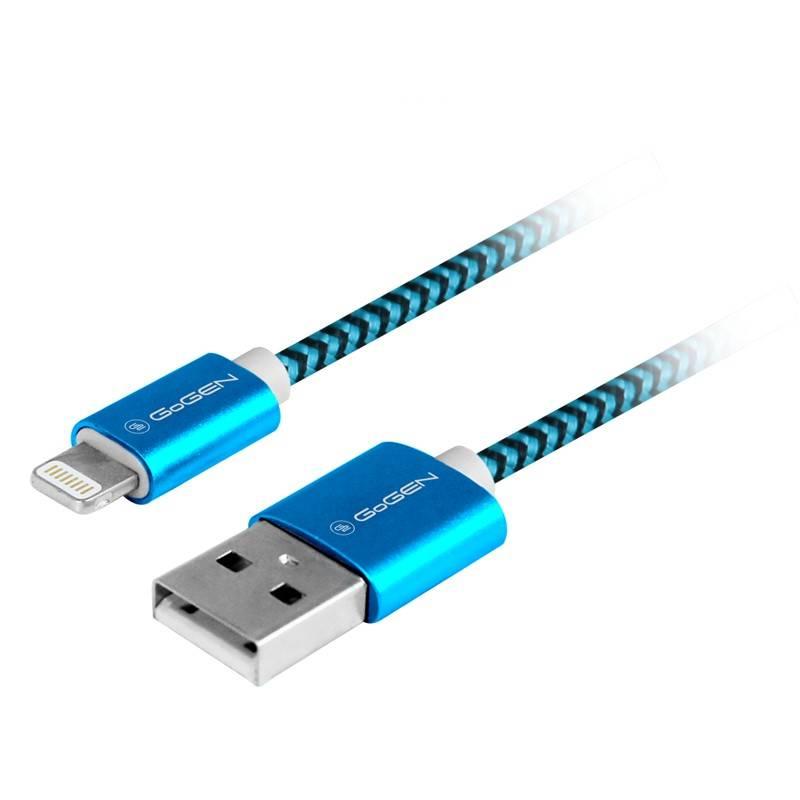 Kabel GoGEN USB lightning, 1m, opletený