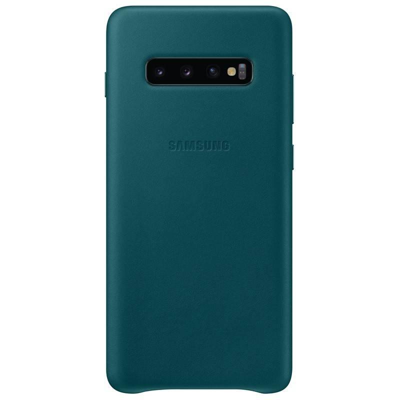 Kryt na mobil Samsung Leather Cover pro Galaxy S10 zelený