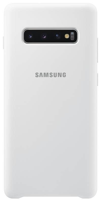 Kryt na mobil Samsung Silicon Cover pro Galaxy S10 bílý