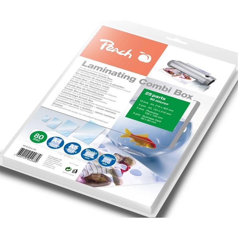 Laminovací fólie Peach Combi Box 25