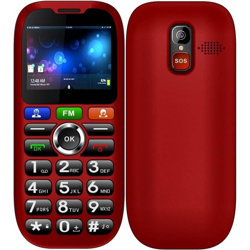 Mobilní telefon CUBE 1 S100 Senior Dual SIM červený