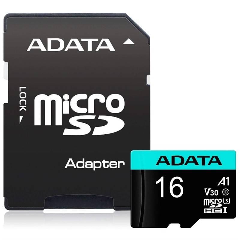 Paměťová karta ADATA Premier Pro Micro SDHC 16GB UHS-I U3 adaptér, Paměťová, karta, ADATA, Premier, Pro, Micro, SDHC, 16GB, UHS-I, U3, adaptér