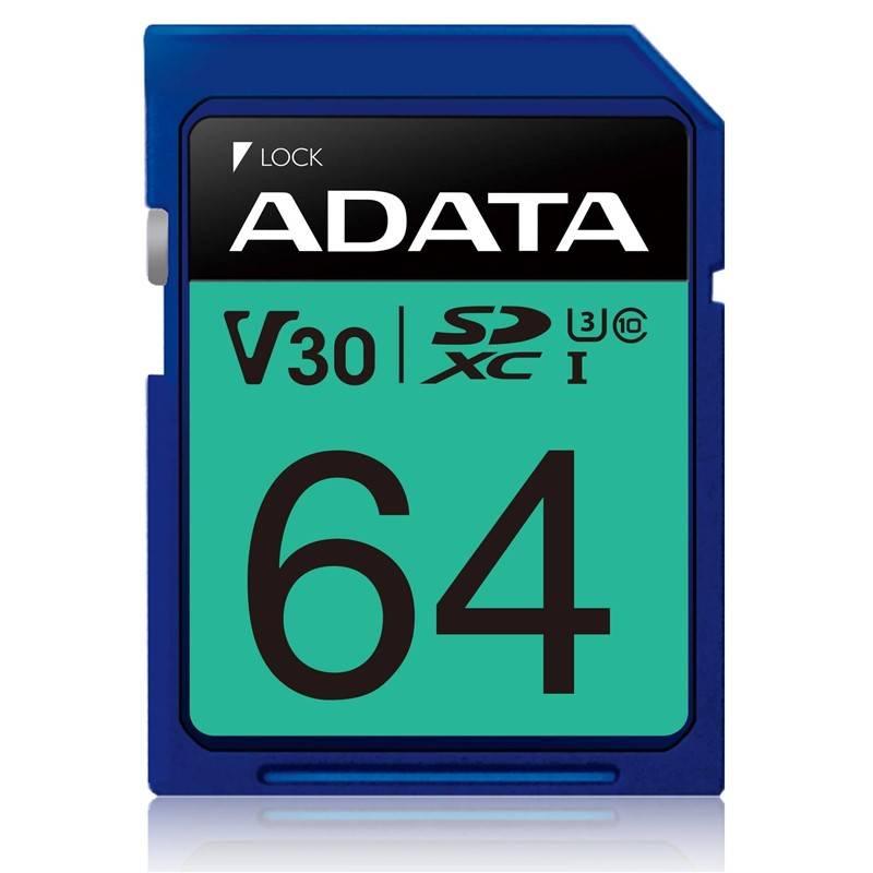 Paměťová karta ADATA Premier Pro SDXC 64GB UHS-I U3, Paměťová, karta, ADATA, Premier, Pro, SDXC, 64GB, UHS-I, U3