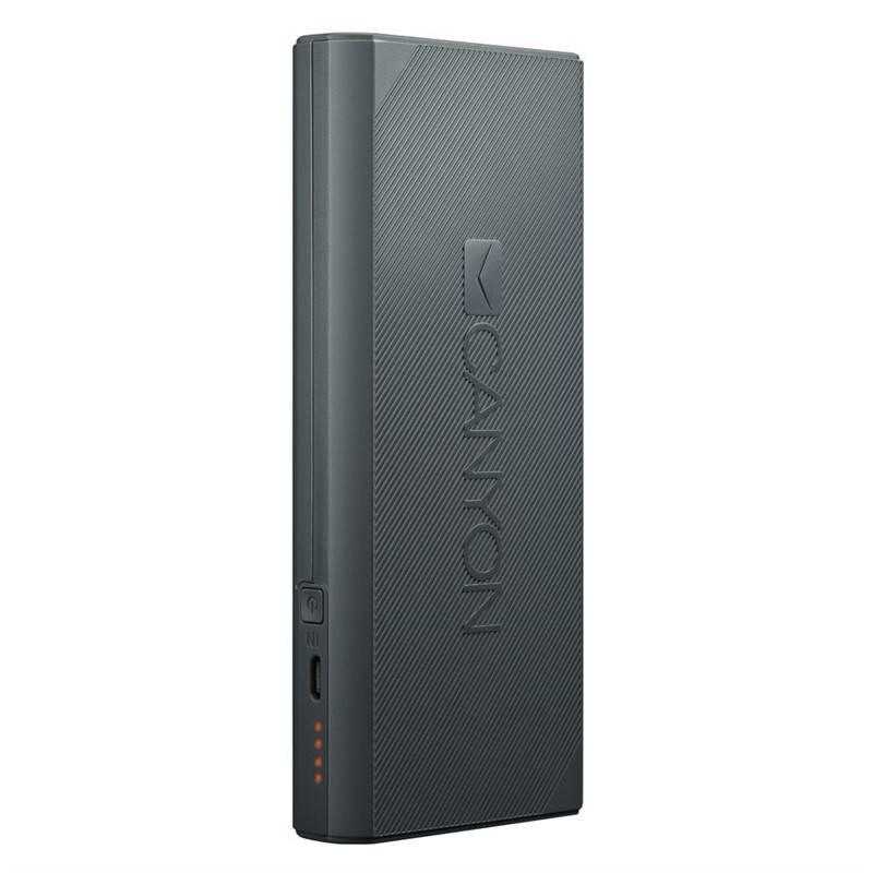 Powerbank Canyon 13000mAh, 2x USB šedá