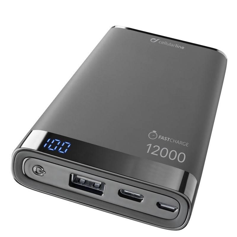 Powerbank CellularLine Freepower Manta, 12000mAh, USB-C