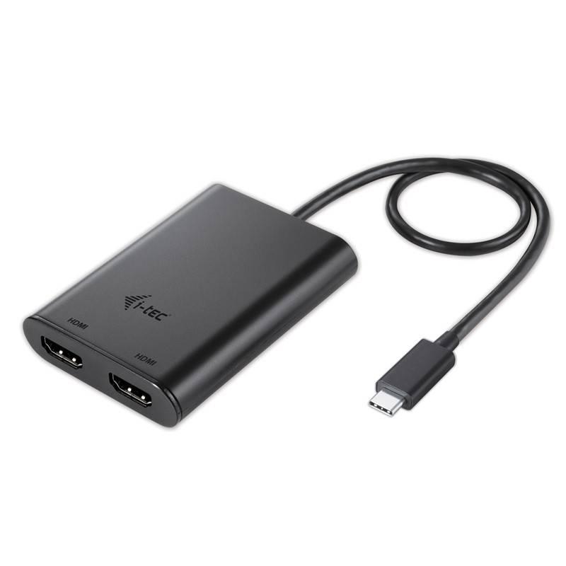 Adaptér i-tec USB-C 2x HDMI černá