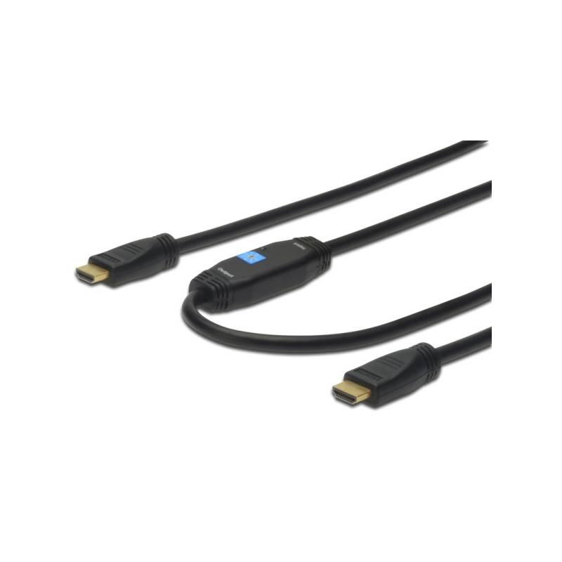 Kabel Digitus HDMI 1.4, 20m, ethernet, aktivní zesílení černý, Kabel, Digitus, HDMI, 1.4, 20m, ethernet, aktivní, zesílení, černý