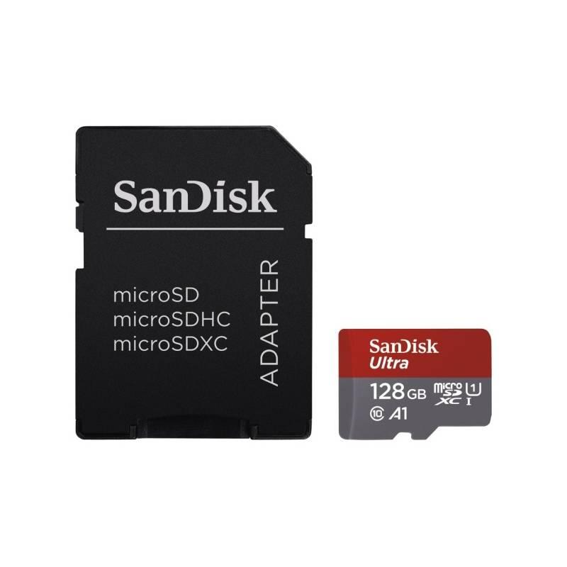 Paměťová karta Sandisk Micro SDXC Ultra Android 128GB UHS-I U1 adapter černá, Paměťová, karta, Sandisk, Micro, SDXC, Ultra, Android, 128GB, UHS-I, U1, adapter, černá