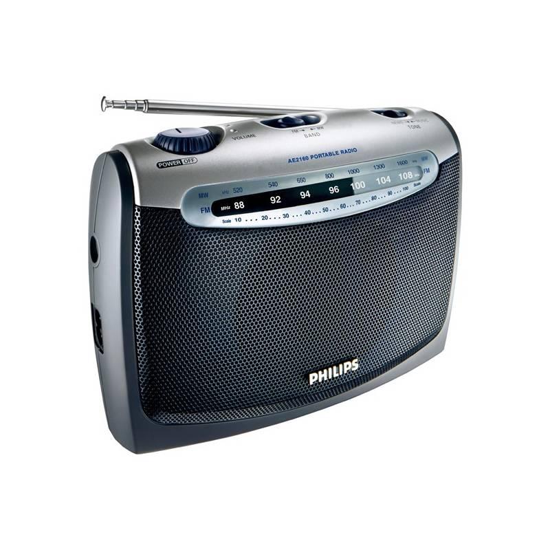 Radiopřijímač Philips Portable radio AE 2160 stříbrný, Radiopřijímač, Philips, Portable, radio, AE, 2160, stříbrný