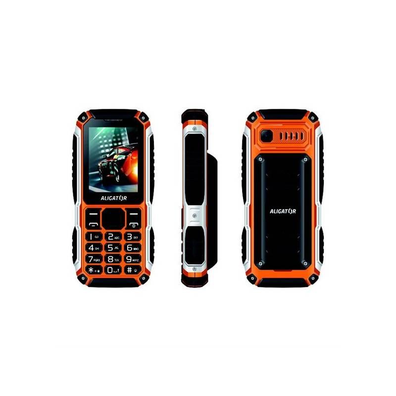 Mobilní telefon Aligator R30 eXtremo černý oranžový, Mobilní, telefon, Aligator, R30, eXtremo, černý, oranžový