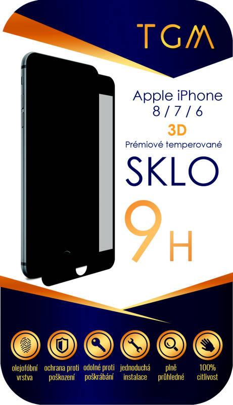 Ochranné sklo TGM 3D pro Apple iPhone 6 7 8 černé