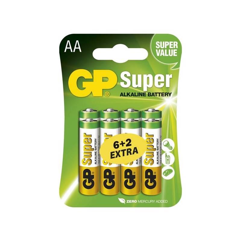 Baterie alkalická GP Super AA, LR06, blistr 6 2ks