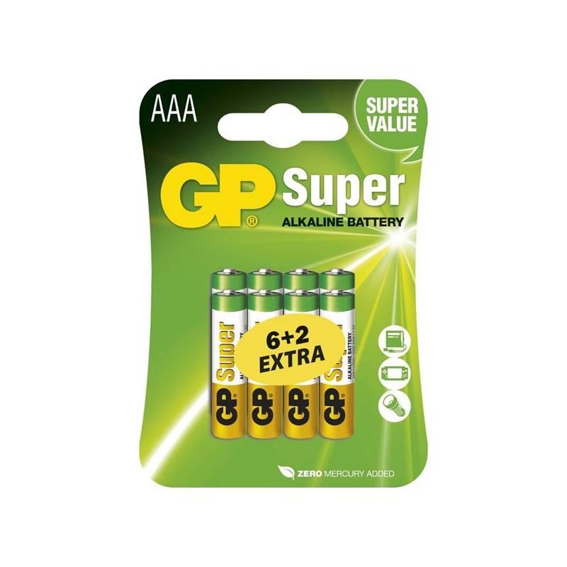 Baterie alkalická GP Super AAA, LR03, blistr 6 2ks