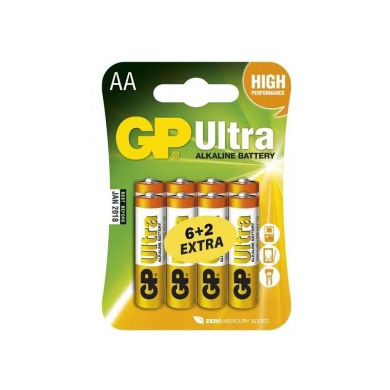 Baterie alkalická GP Ultra AA, LR06, blistr 6 2 ks