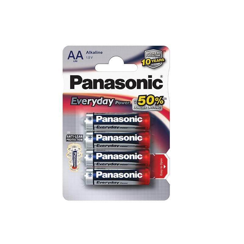 Baterie alkalická Panasonic Everyday AA, LR06, blistr 4ks