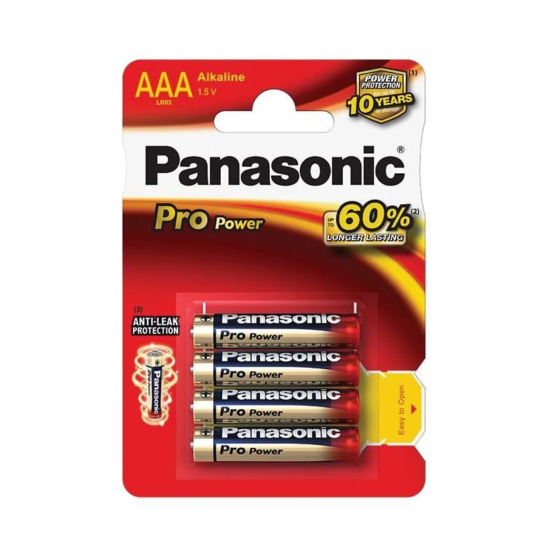 Baterie alkalická Panasonic Pro Power AAA, LR03, blistr 4ks