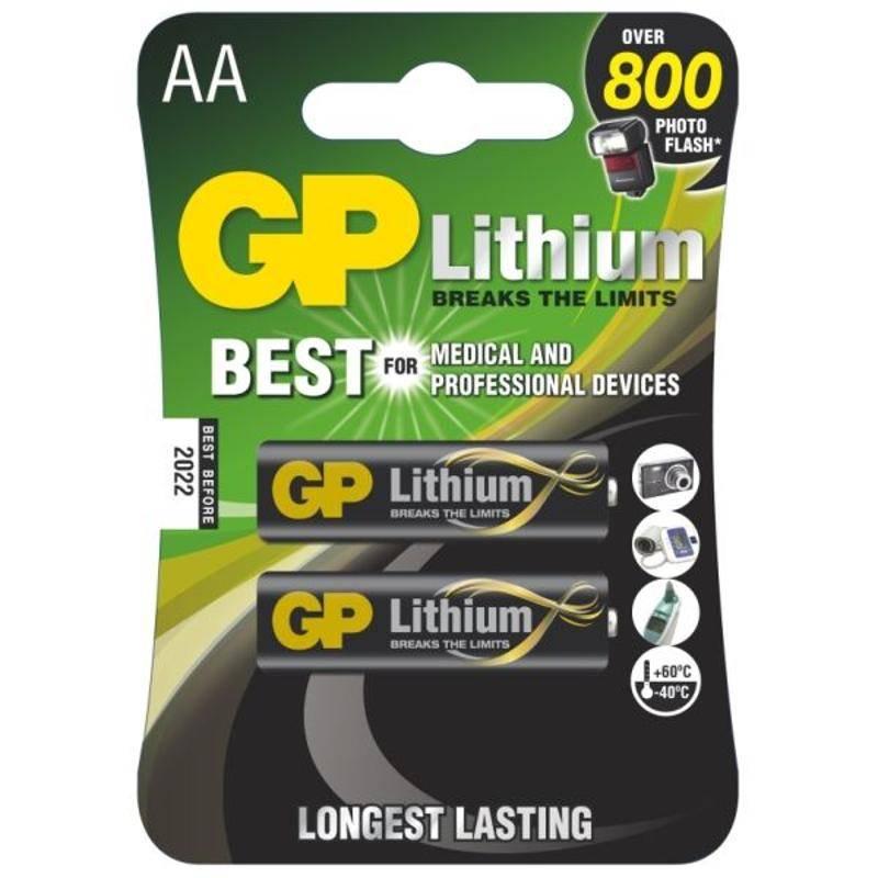 Baterie lithiová GP AA, FR06, blistr