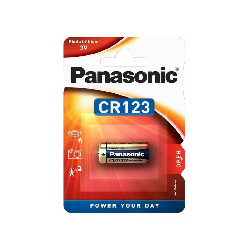 Baterie lithiová Panasonic CR123A, blistr 1ks, Baterie, lithiová, Panasonic, CR123A, blistr, 1ks
