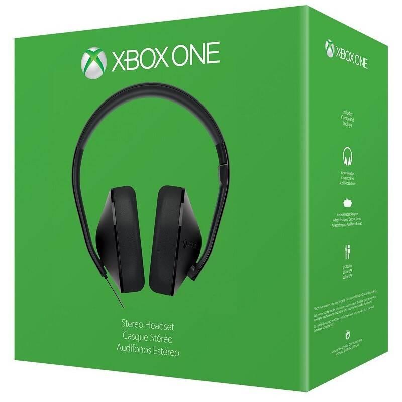 Headset Microsoft Xbox One Stereo Headset - černý, Headset, Microsoft, Xbox, One, Stereo, Headset, černý