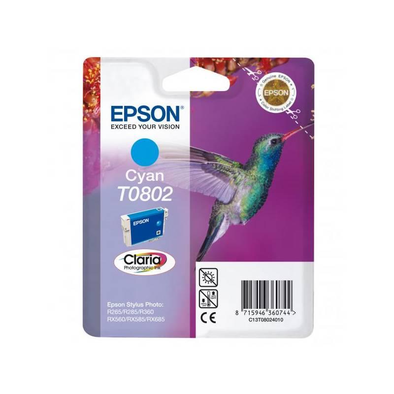 Inkoustová náplň Epson T0802, 7,4ml modrá