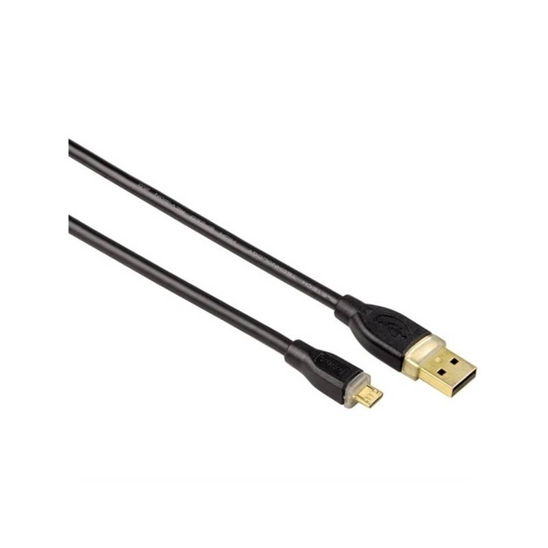 Kabel Hama MicroUSB, 0,75m černý, Kabel, Hama, MicroUSB, 0,75m, černý