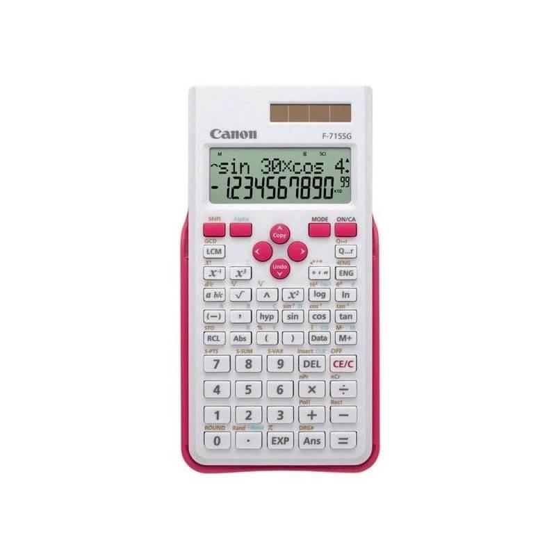 Kalkulačka Canon F-715SG bílá růžová, Kalkulačka, Canon, F-715SG, bílá, růžová